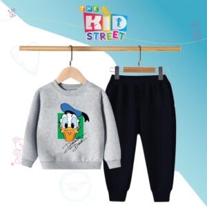 Donald Duck Printed Sweatshirt Set – Grey