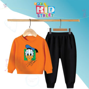 Donald Duck Printed Sweatshirt Set – Orange