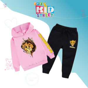 Lion Simba Hoodie with Trouser – Pink