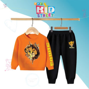 Simba Printed Sweatshirt Set – Orange