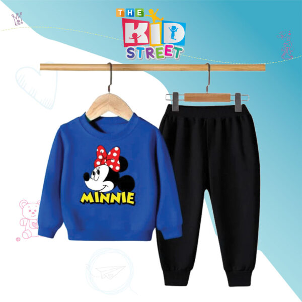 Minni Mouse Printed Sweatshirt Set – Blue