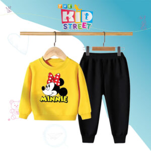 Minni Mouse Printed Sweatshirt Set – Yellow