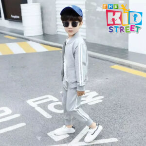 Stripe Fashion Tracksuit – Grey