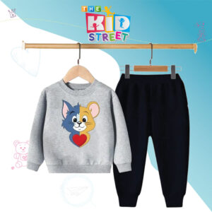 Tom and Jerry Sweatshirt and Trouser Set – Grey