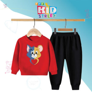 Tom and Jerry Sweatshirt and Trouser Set – Red