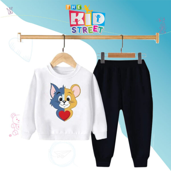 Tom and Jerry Sweatshirt and Trouser Set – White