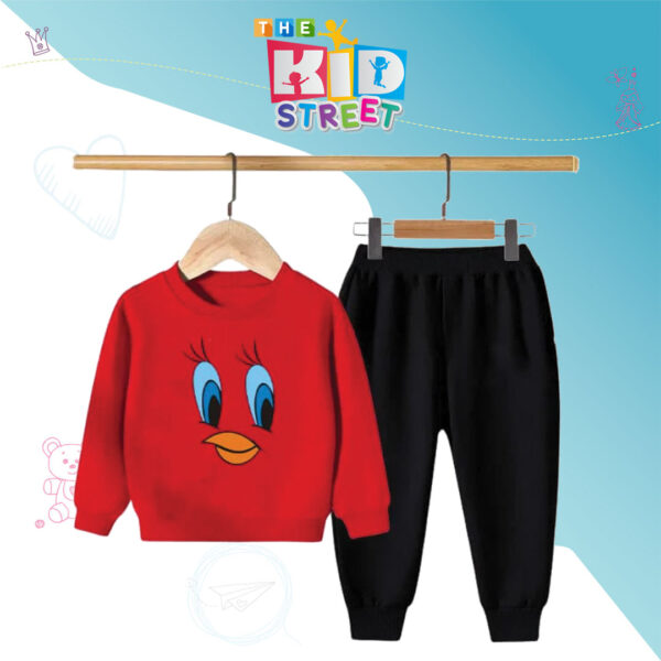 Tweety Face Sweatshirt Set – Red