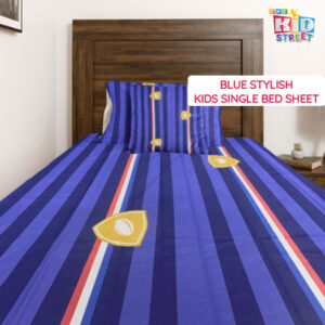 Blue Stylish Kids Bed Sheet