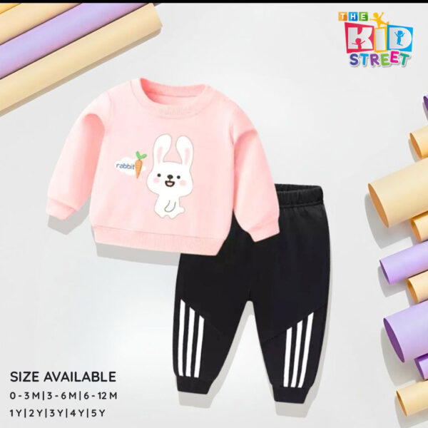 Pink Rabbit Sweatshirt and Trouser