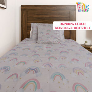 Rainbow Cloud Kids Bed Sheet