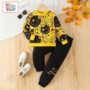 Emoji-Printed-Sweatshirt-Set