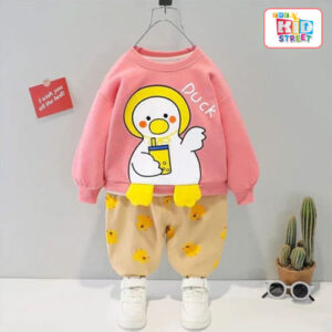 Little-Duck-Print-Sweatshirt-Set